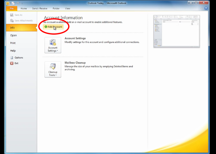 how to have two email accounts in outlook 2010