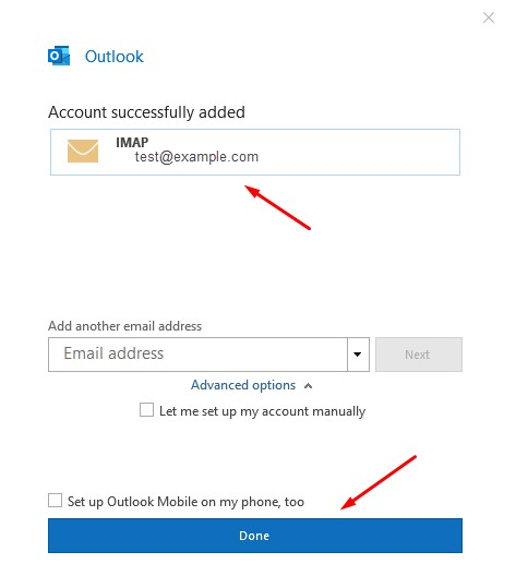 sign up in outlook