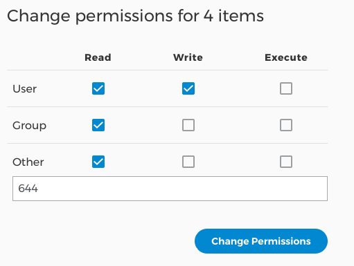 Change file or folder permissions