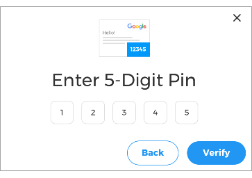 Enter the 5-digit pin