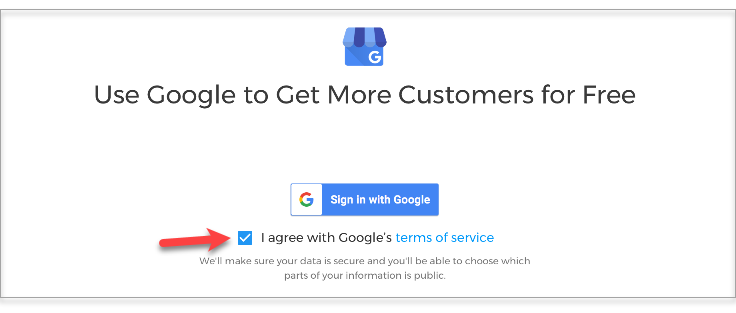 I agree with Google's terms and conditions