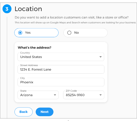 Select your business category