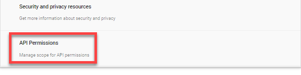 API Permissions