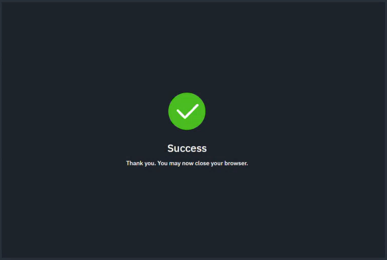 Success page