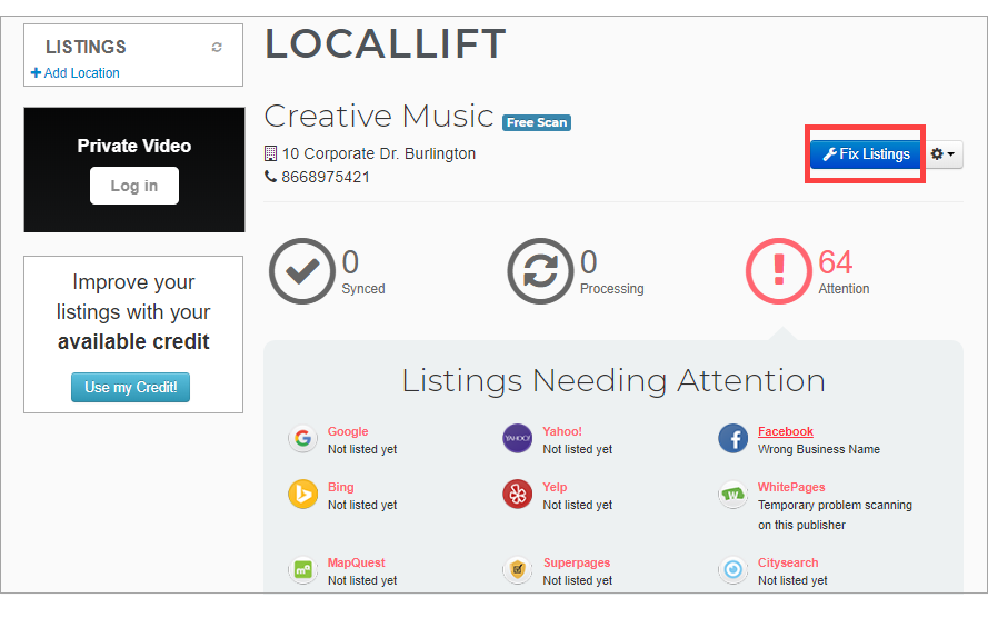 Fix Listings