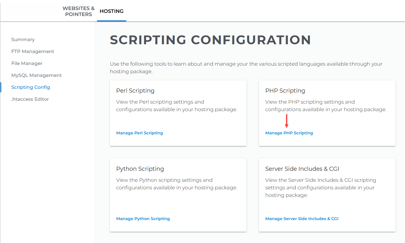 Hosting summary