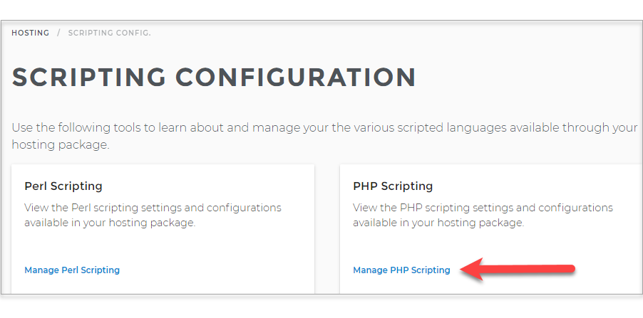 Manage PHP Scripting