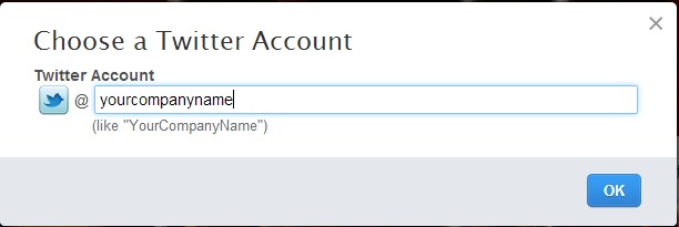Enter your Twitter Account