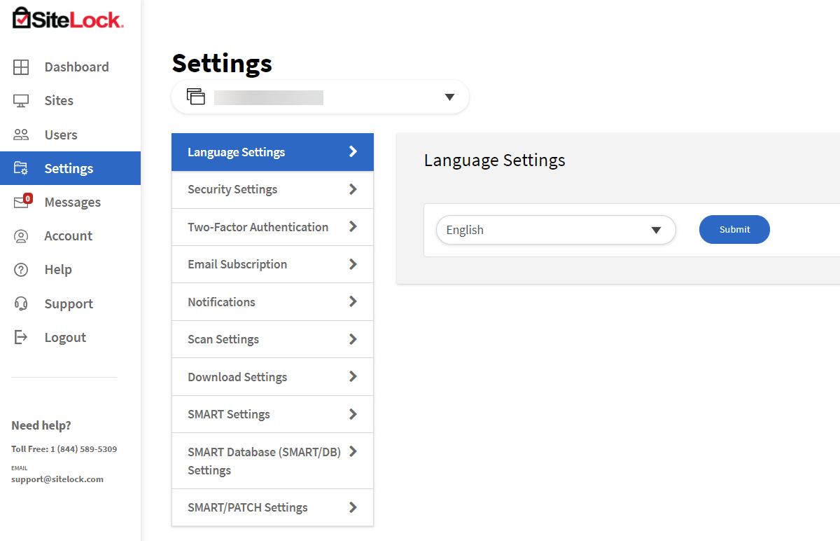 Language Selections
