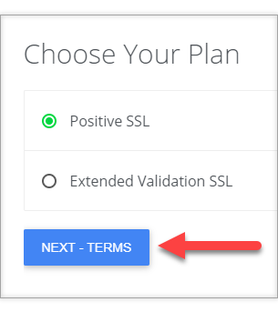 Choose your SSL Plan