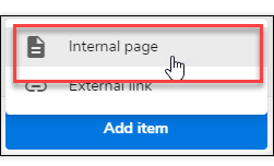 Select Internal page