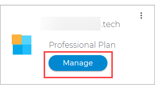WebsiteBuilder Legacy Manage button