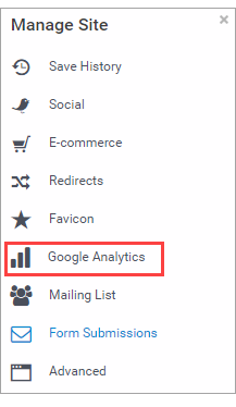 Google Analytics option