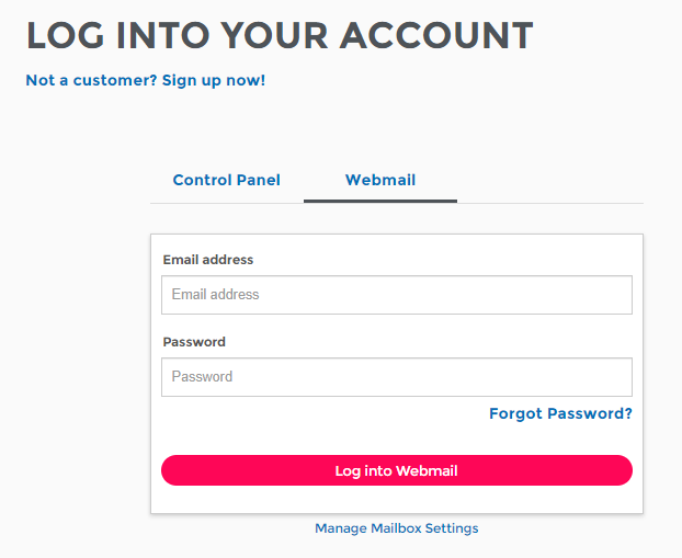 Logging into your domain email account via webmail