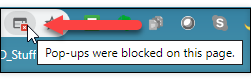 Chrome pop-up blocked
