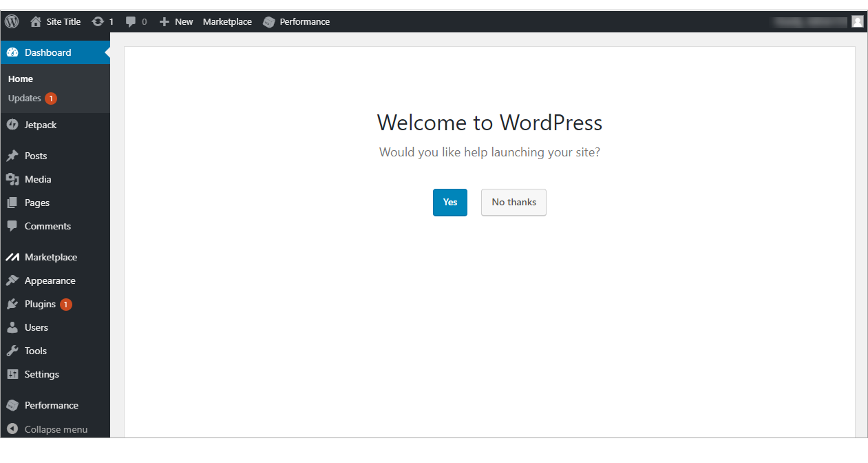 WordPress Dashboard