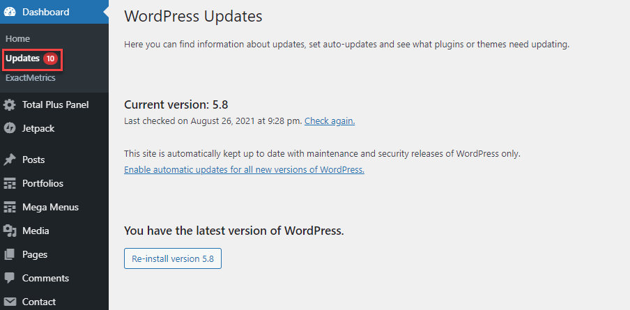 Update WordPress