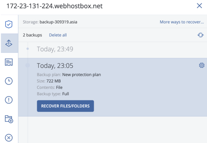acronis recovery