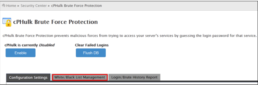 whitelist management