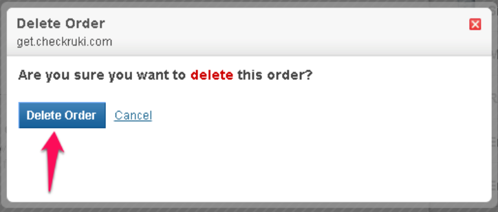 delete order
