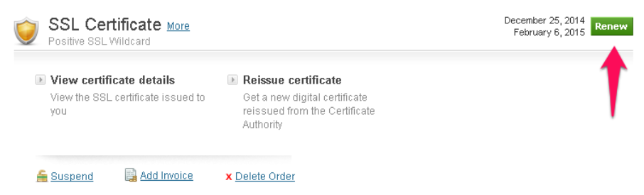 ssl renew