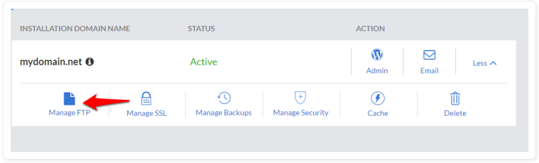 manage ftp