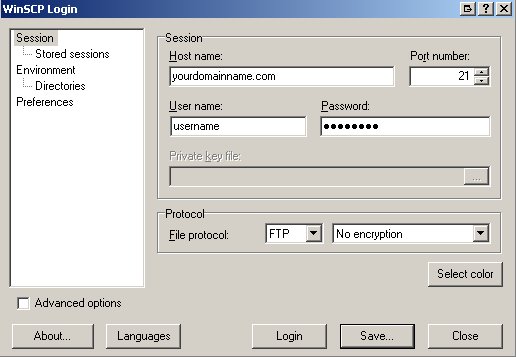 WinSCP Login
