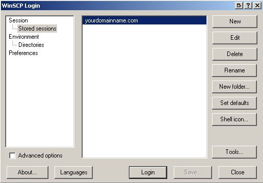 WinSCP Login