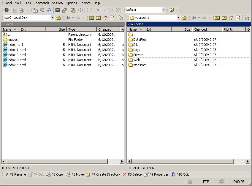 Open the Web folder