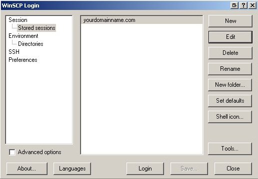 WinSCP Login